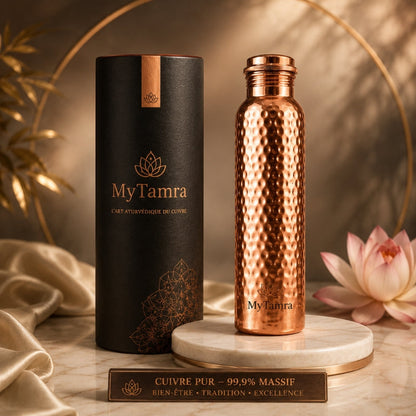 MyTamra™ waterfles van 99,9% puur massief koper - Heritage Edition