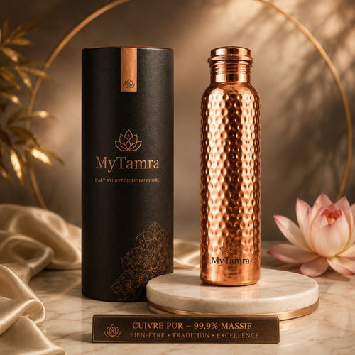 MyTamra™ waterfles van 99,9% puur massief koper - Heritage Edition