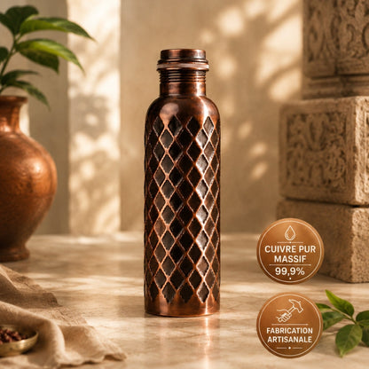 MyTamra™ Diamond waterfles – 99,9% puur massief koper