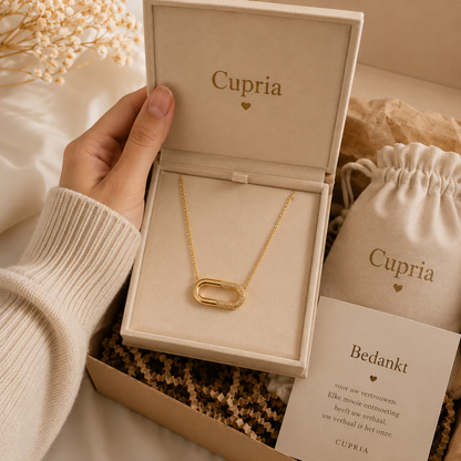 MyCupria gele koperen halsketting