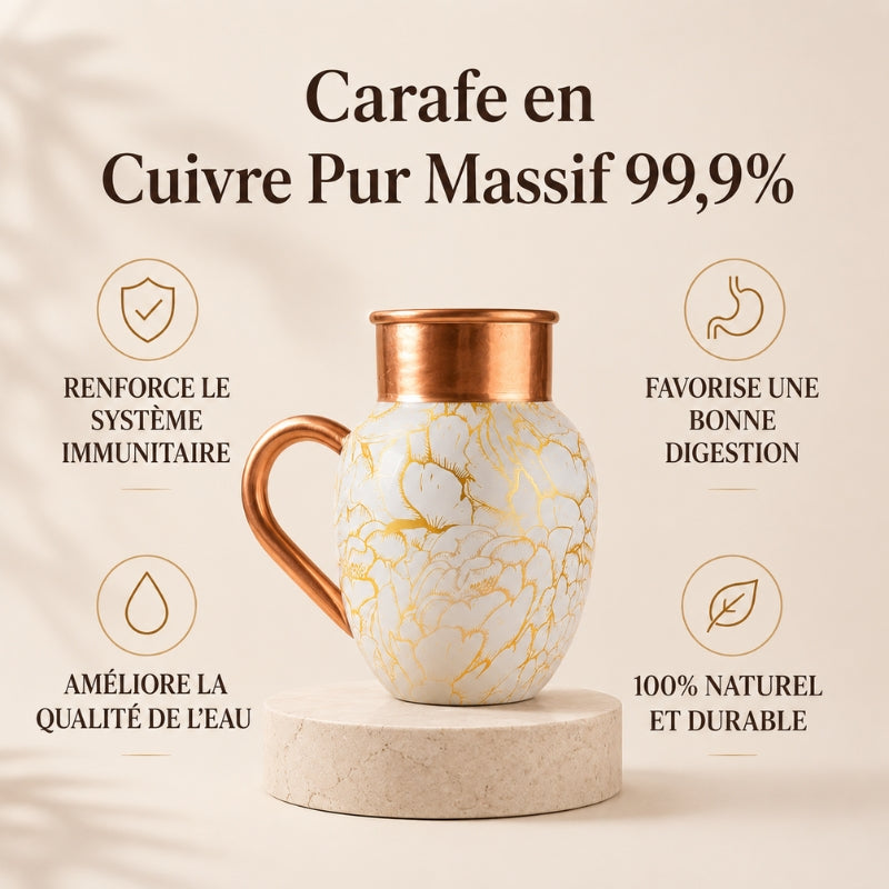 Karaf van 99,9% puur massief koper - Heritage Collection