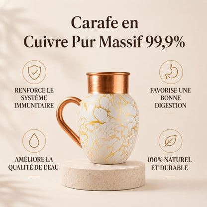 Karaf van 99,9% puur massief koper - Heritage Collection