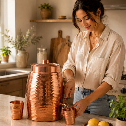 Waterdispenser van 99,9% puur massief koper