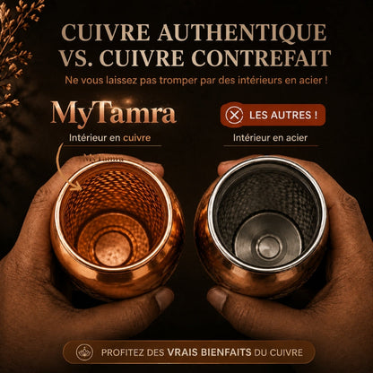 MyTamra™ waterfles van 99,9% puur massief koper - Heritage Edition
