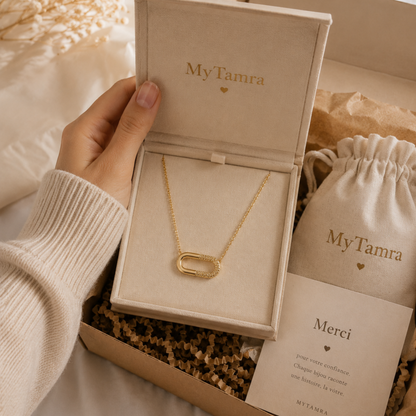 MyTamra™ gele koperen halsketting