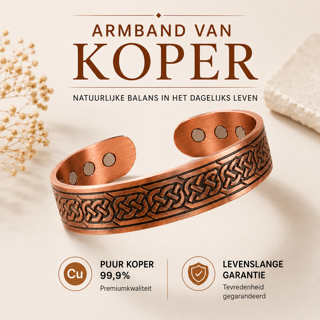 MyCupria armband van puur koper