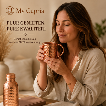 MyCupria gehamerde koperen mok