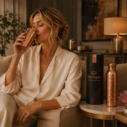Glas van 99,9% massief koper - Heritage