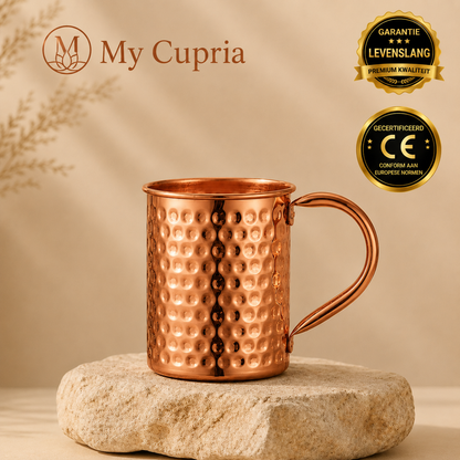 MyCupria gehamerde koperen mok