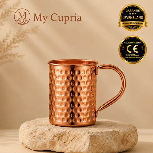 MyCupria gehamerde koperen mok
