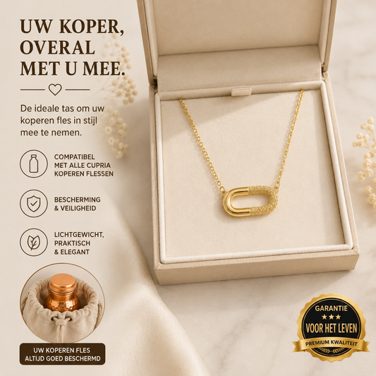 MyCupria gele koperen halsketting