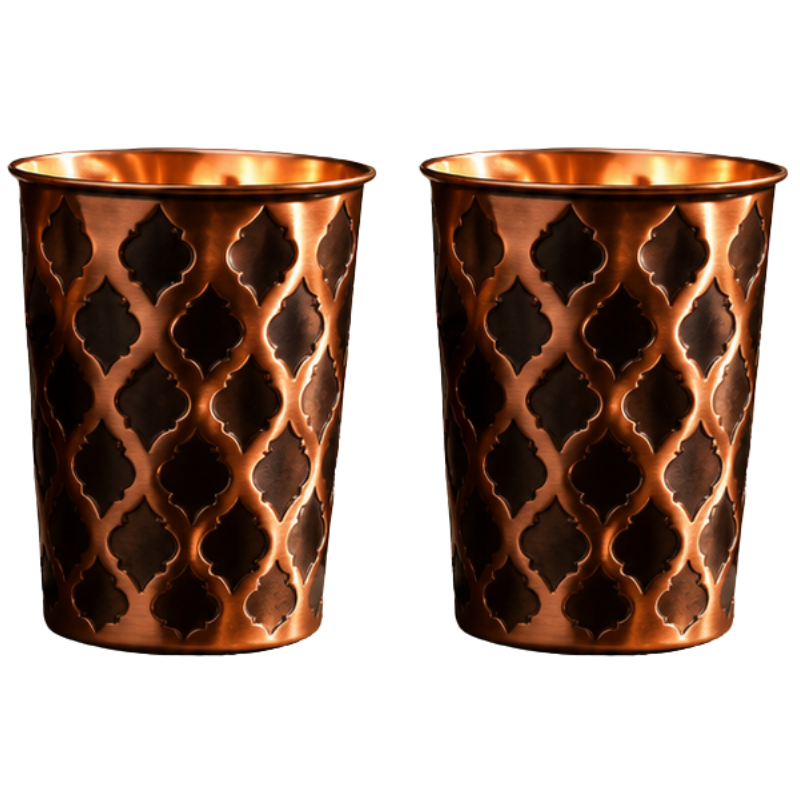 Glas van 99,9% massief koper - Diamond
