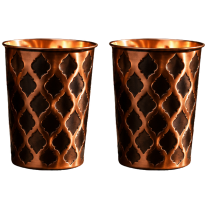 Glas van 99,9% massief koper - Diamond