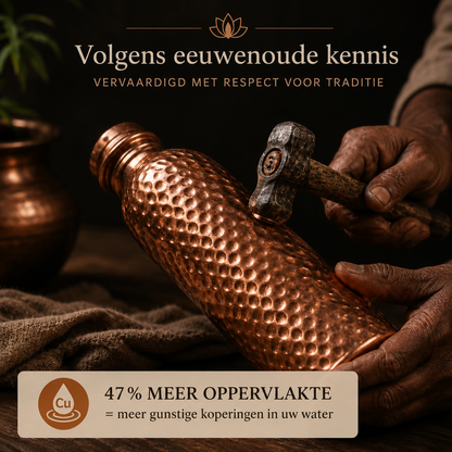 Koperen waterfles – MyCupria | Natuurlijk gezuiverd water, zonder plastic